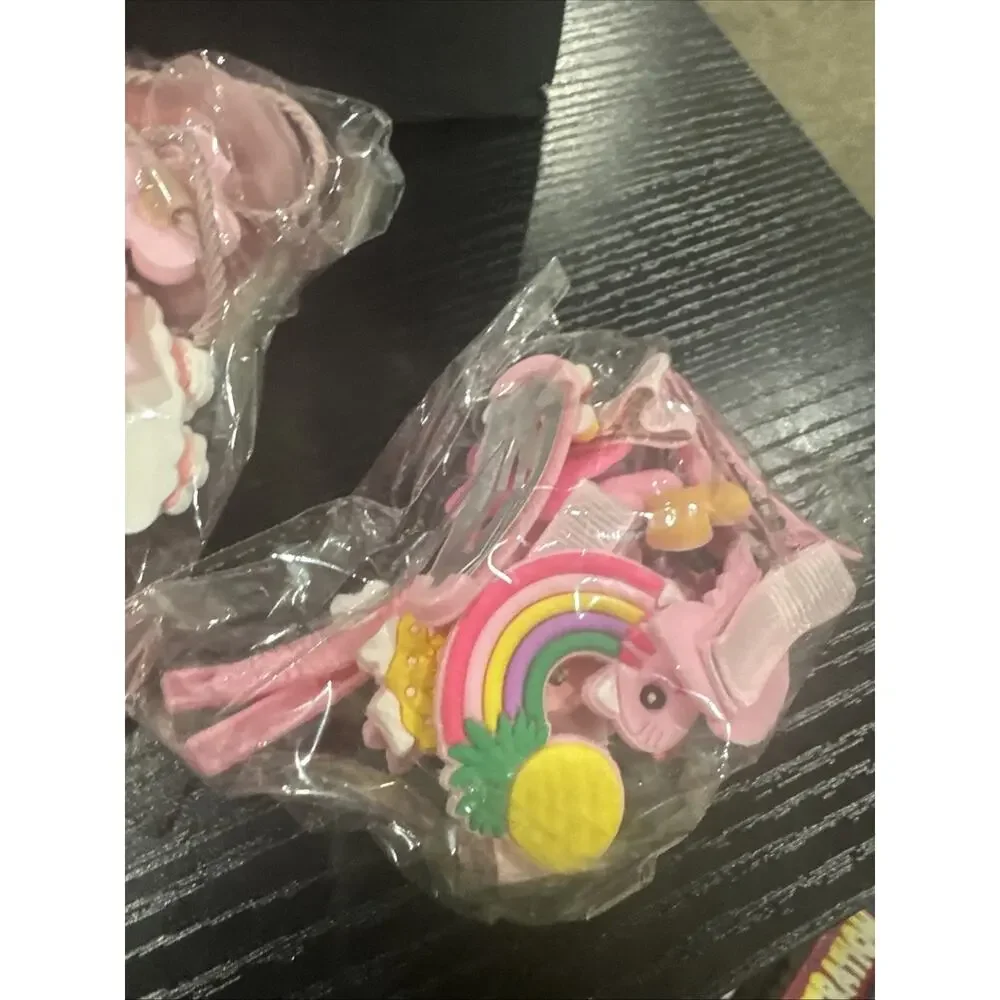 Unicorn Box Hair Accessories Set Hair Ties, Clips &Bow